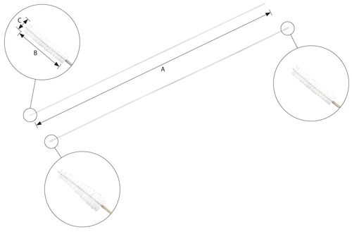 カテーテルチューブ洗浄ブラシ