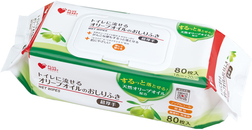 PH トイレに流せるオリーブオイルのおしりふき